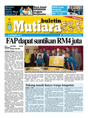 cover image of Buletin Mutiara 1-15 Nov 2014